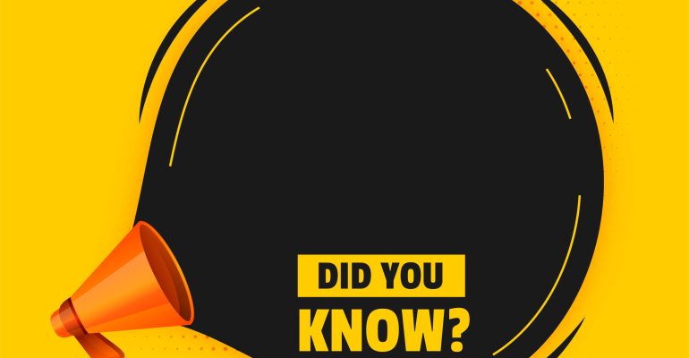 did you know background with megaphone and text space